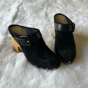 Veronica Beard Dacey Clog Black Suede